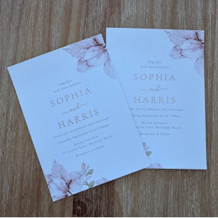 Elegant Blush Flower Petals Wedding Rose Gold