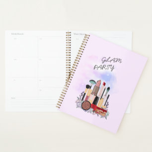 Elegant Blush Girly Pink Makeup Artist Glamour Planner