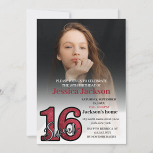 Elegant Blush Girly Pink Makeup Sweet Sixteen Invitation