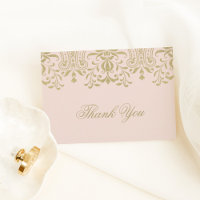 Elegant Blush Gold Vintage Damask