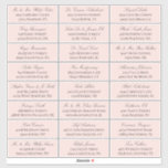 Elegant Blush Grey Script 24 Wedding Guest Address<br><div class="desc">24 wedding guest address labels for sending out your invitations with dark grey elegant text against blush pink. Add the names in a beautiful,  classic script and the address in an elegant timeless font.</div>