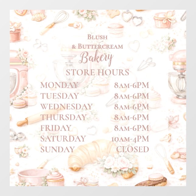 Elegant Blush Patisserie Bakery Business (Sheet)
