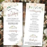 Elegant Blush Peach Watercolor Floral Wedding