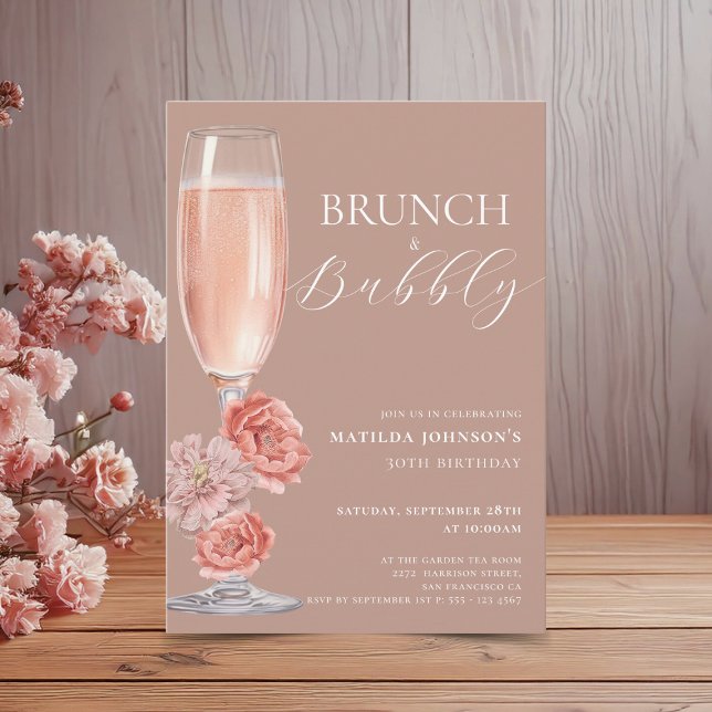 Elegant Blush Pink 30th Birthday Invitation (Elegant Blush Pink 30th Birthday Invitation)