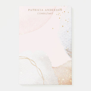 Elegant blush pink abstract professional post-it notes