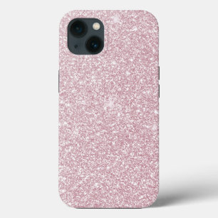 Elegant blush pink abstract trendy girly glitter C iPhone 13 Case