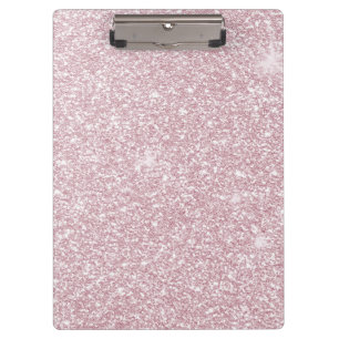 Elegant blush pink abstract trendy girly glitter clipboard