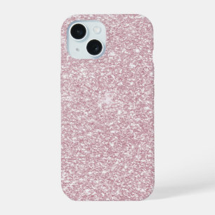 Elegant blush pink abstract trendy girly glitter iPhone 15 case