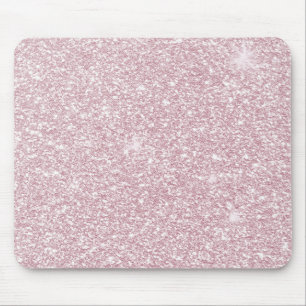 Elegant blush pink abstract trendy girly glitter mouse pad
