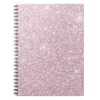 Elegant blush pink abstract trendy girly glitter notebook