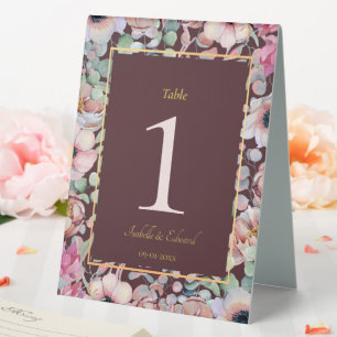 Elegant Blush Pink Anemone Floral Geometric Frames