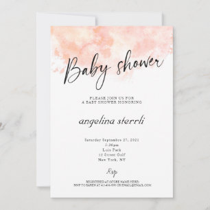 Elegant Blush Pink Baby shower Invitation