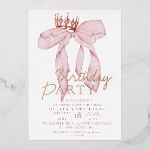  Elegant Blush Pink Bow Gold Birthday Party