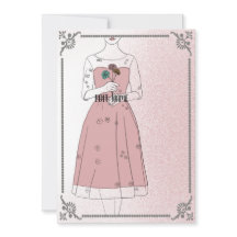 Elegant Blush Pink Bridal shower Personalised Card