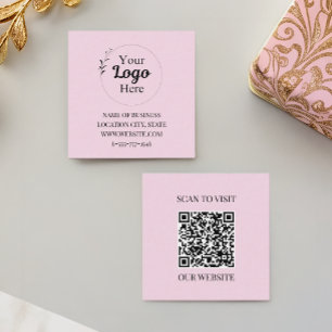 Elegant blush Pink business logo modern  Calling Card
