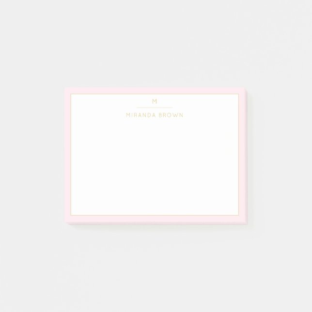 Elegant Blush Pink Classy Chic Post-it® Notes (Front)