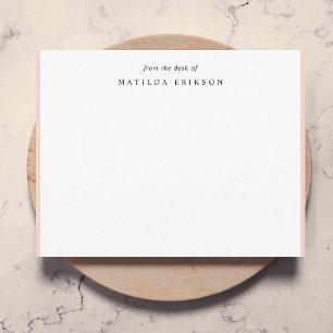 Elegant Blush Pink Feminine From the Desk Of Card