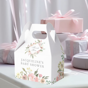 Elegant Blush Pink Floral Garden Baby Shower Favour Box