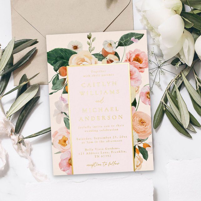 Elegant Blush Pink Floral Gold Wedding (Creator Uploaded)