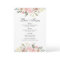 Elegant Blush Pink Floral Wedding Bar Drinks Menu