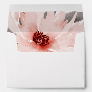 Elegant Blush Pink Floral Wedding  Envelope