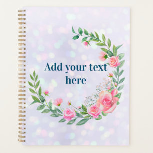 Elegant Blush Pink Flowers Planner