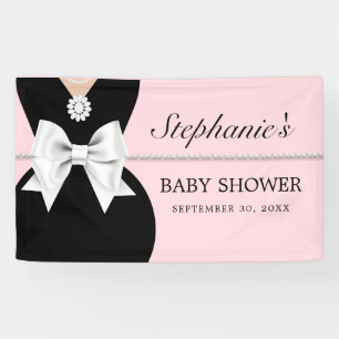 Elegant Blush Pink Glam Tiffany Theme Baby Shower Banner