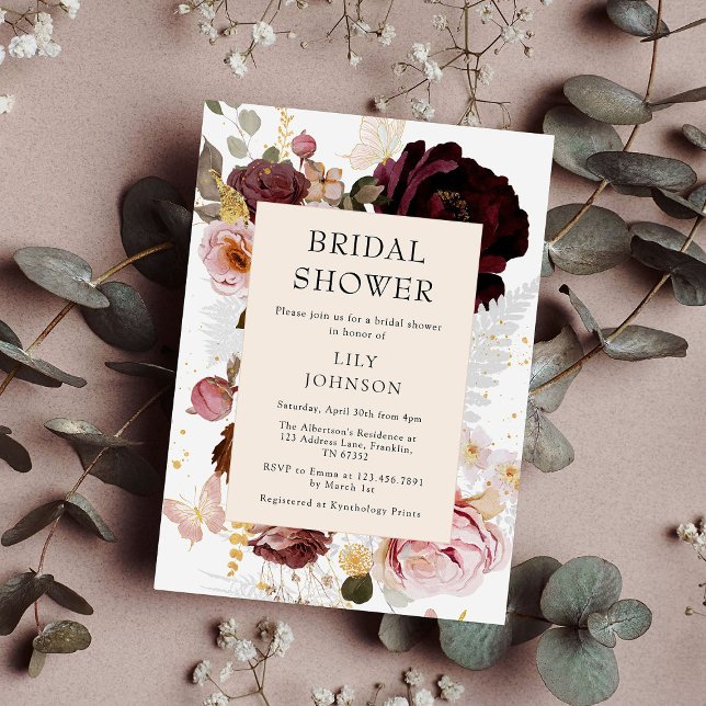 Elegant Blush Pink Gold Bridal Shower Invitation (Creator Uploaded)