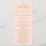 Elegant Blush Pink & Gold Wedding Program Template<br><div class="desc">Elegant Blush Pink & Gold Wedding Program Template.</div>