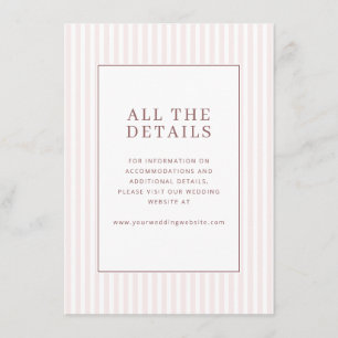 Elegant Blush Pink Minimalist Enclosure Card