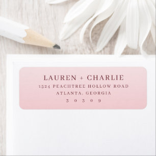Elegant Blush Pink Minimalist Return Address Label