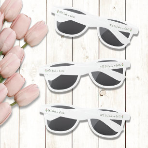 Elegant Blush Pink Minimalist Tulip Floral Sunglasses