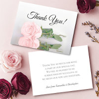 Elegant Blush Pink Mirrored Rose Simple Wedding