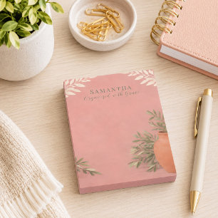 Elegant Blush Pink Olive Branch Post-it Notes