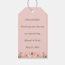 Elegant Blush Pink Peach Floral Islamic Wedding