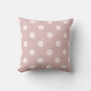 Elegant Blush Pink Polka Dot Cushion