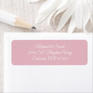 Elegant Blush Pink Return Address Label
