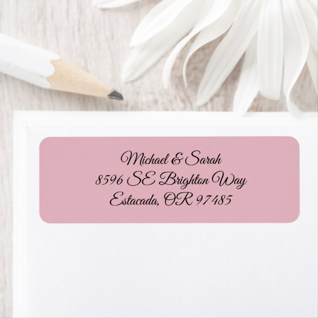 Elegant Blush Pink Return Address Label (Insitu)
