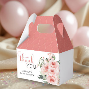 Elegant Blush Pink Rose Baby in Bloom Shower Favour Box