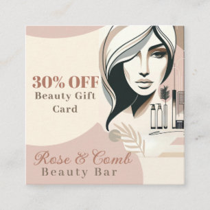 Elegant Blush Pink Salon Discount Gift Card
