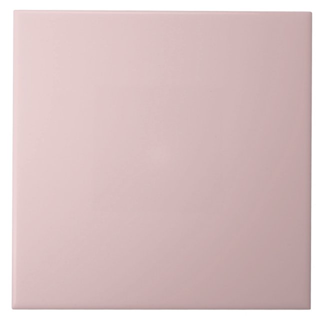 Elegant Blush Pink Solid Colour Chic Feminine  Ceramic Tile (Front)