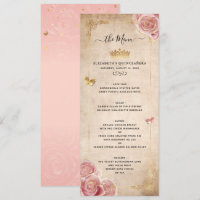 Elegant Blush Pink Watercolor Rose Gold Floral