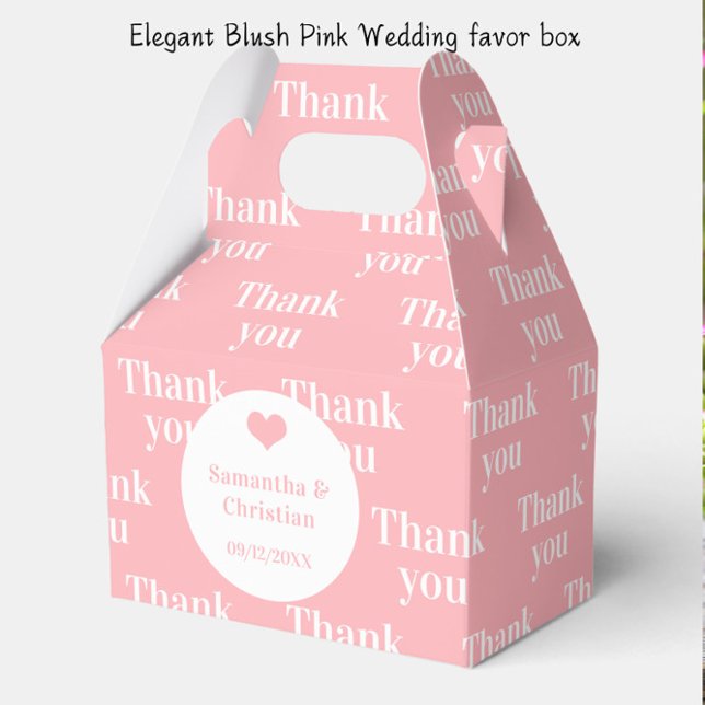 Elegant Blush Pink Wedding  favour box (Creator Uploaded)