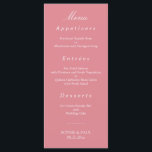 Elegant Blush Pink Wedding Menu<br><div class="desc">Elegant Blush Pink Wedding Menu, please personalise as required using the online Personalisation template before ordering. Once you have entered your wording onto the Personalisation template, should you find that you need to adjust the positioning of the text then please use the "Customise further" option to "Edit using the Design...</div>