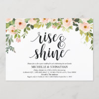 Elegant Blush Post Wedding Brunch Invitation Card