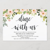 Elegant Blush Post Wedding Brunch Invitation Card