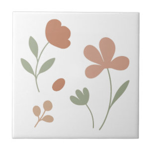 Elegant Blush & Sage – Minimalist Kitchen Tile