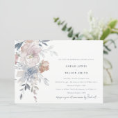 Elegant Blush Watercolor Floral Rehearsal Dinner Invitation (Standing Front)
