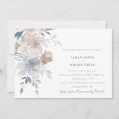 Elegant Blush Watercolor Floral Rehearsal Dinner Invitation (Front)