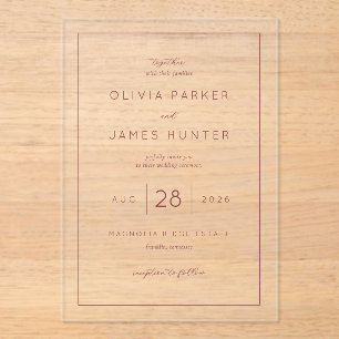 Elegant Blush Wedding Invitation